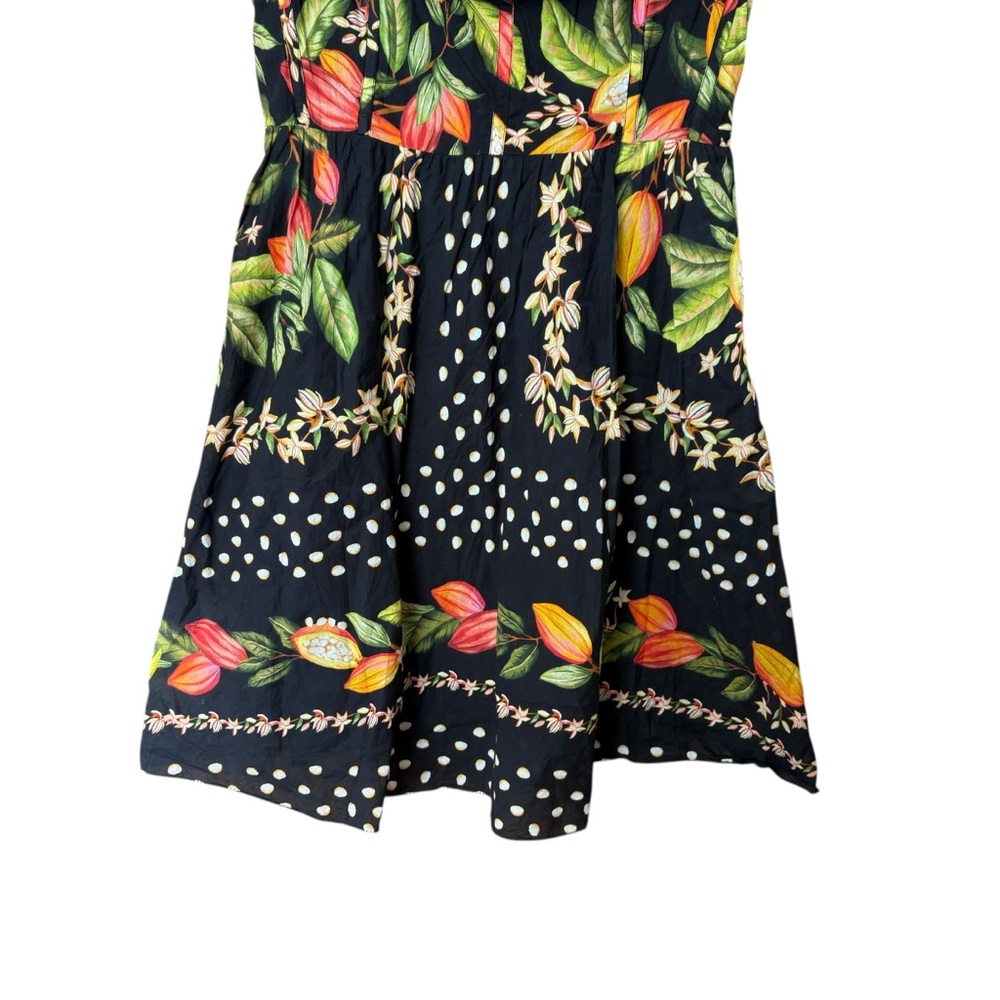 FARM Rio Black Floral Polka Dot Mini Dress - Picture 6 of 13